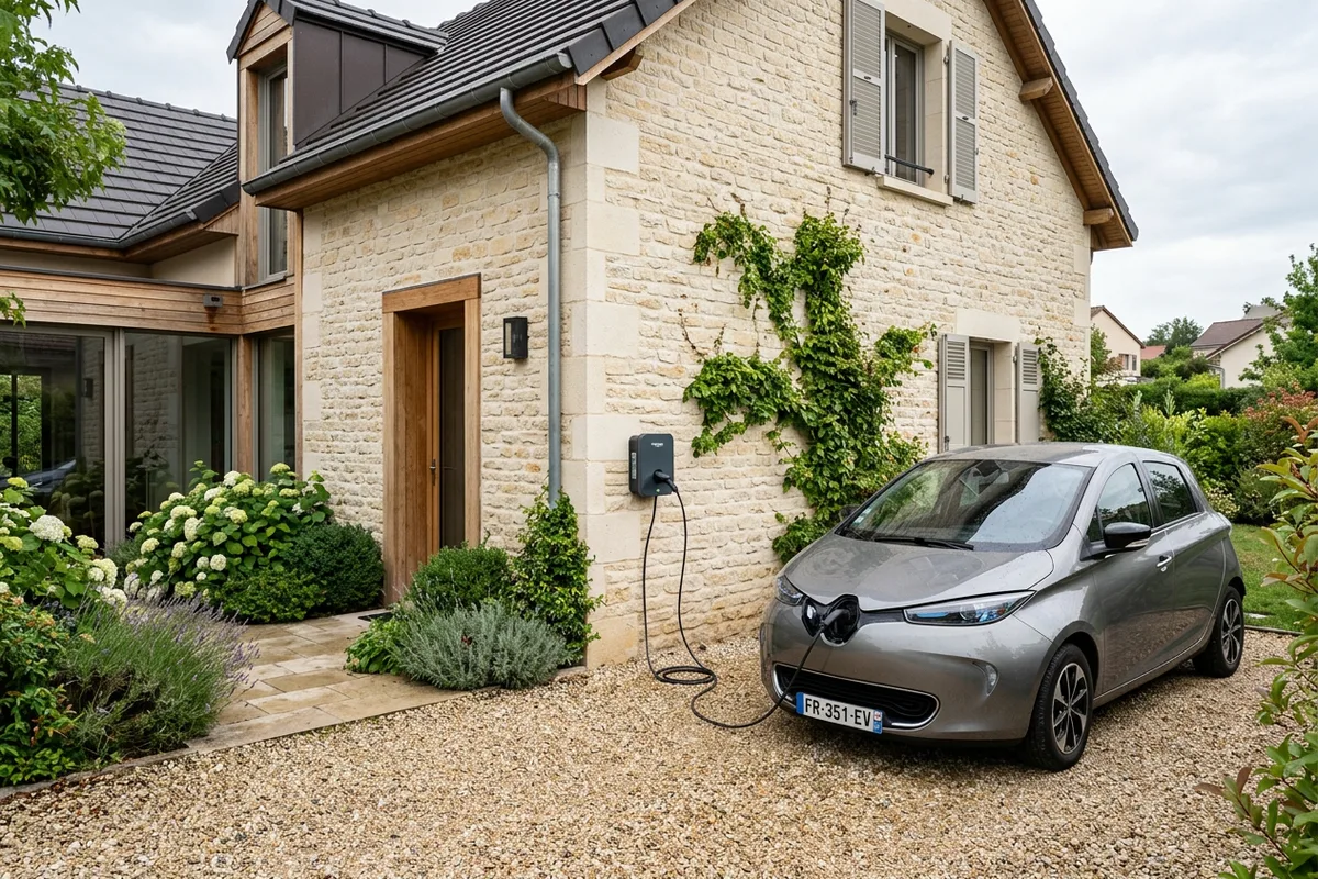Installation d'une wallbox performante dans la cour d'une maison à Chabanais Installation d'une wallbox performante dans la cour d'une maison à Chabanais